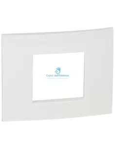 Bticino 685640 Vela cuadrada blanca brillo 2 módulos